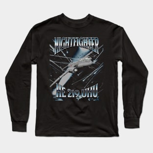 WW2 Airplane HE-219 World War Two Night Fighter Pilot Long Sleeve T-Shirt